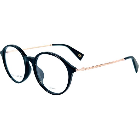 Marc Jacobs Marc 260F Womens Round Plastic Eyeglass Frame 807 Black 48-17 - Picture 1 of 5